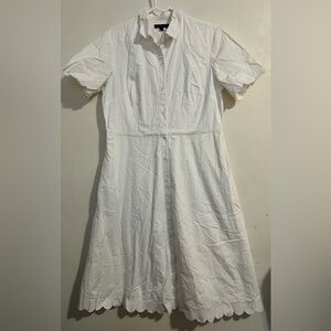 Banana Republic Classic White Midi Dress